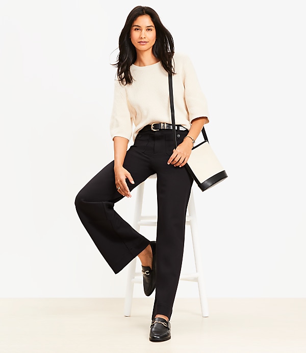 Tall Palmer Wide Leg Pants in Ponte