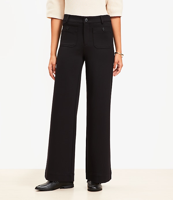 Tall Palmer Wide Leg Pants in Ponte