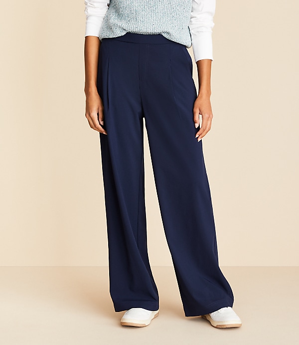 Petite Lou & Grey Wanderweave Wide Leg Trousers