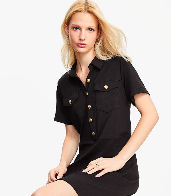 Tall Ponte Mini Pocket Dress