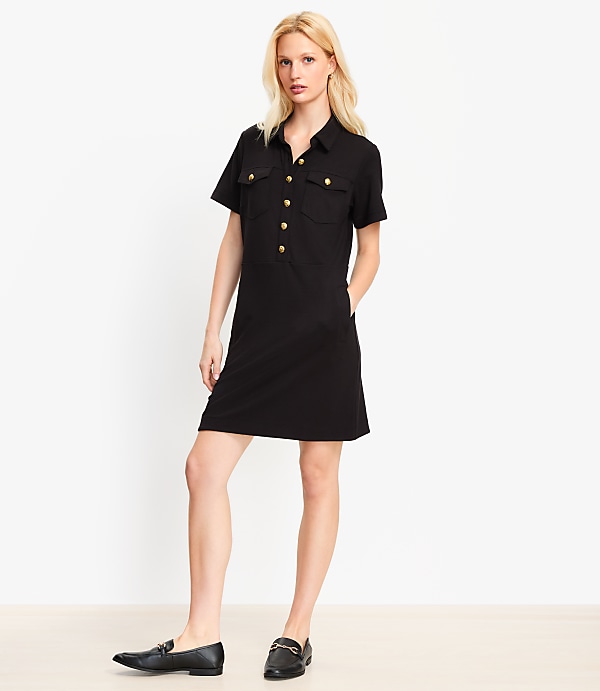 Tall Ponte Mini Pocket Dress