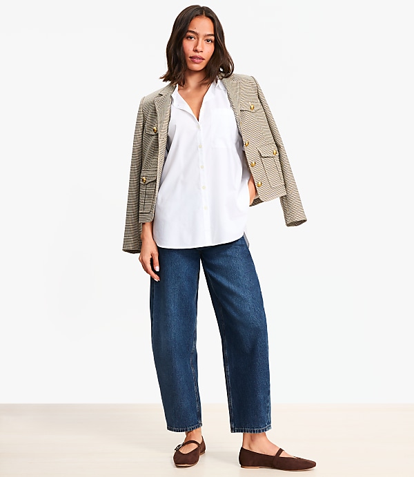 Cotton Blend Everyday Oversized Pocket Shirt
