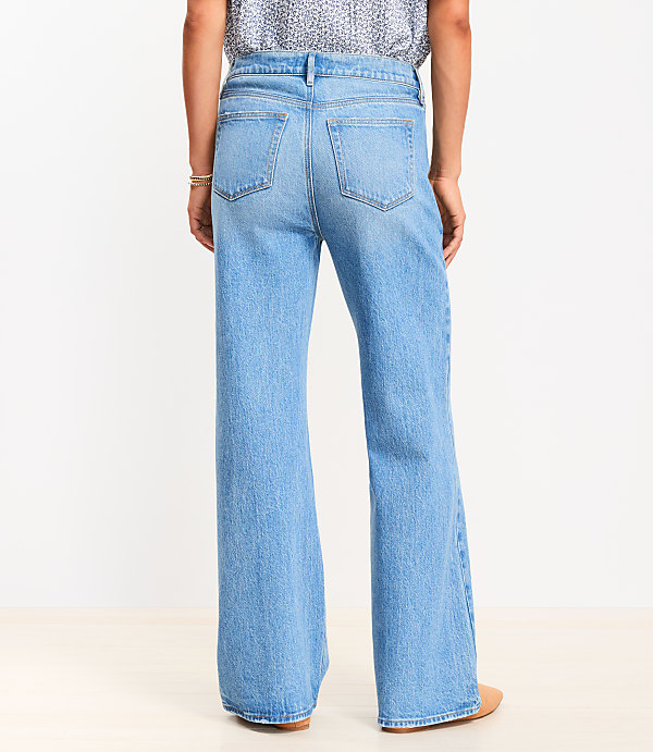 Curvy High Rise Wide Leg Jeans in Vintage Indigo