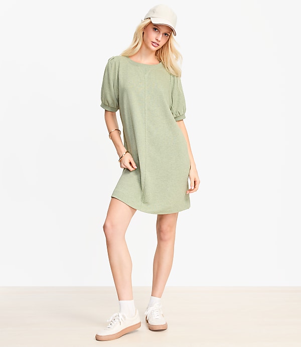 Petite Short Sleeve Sweatshirt Mini Dress