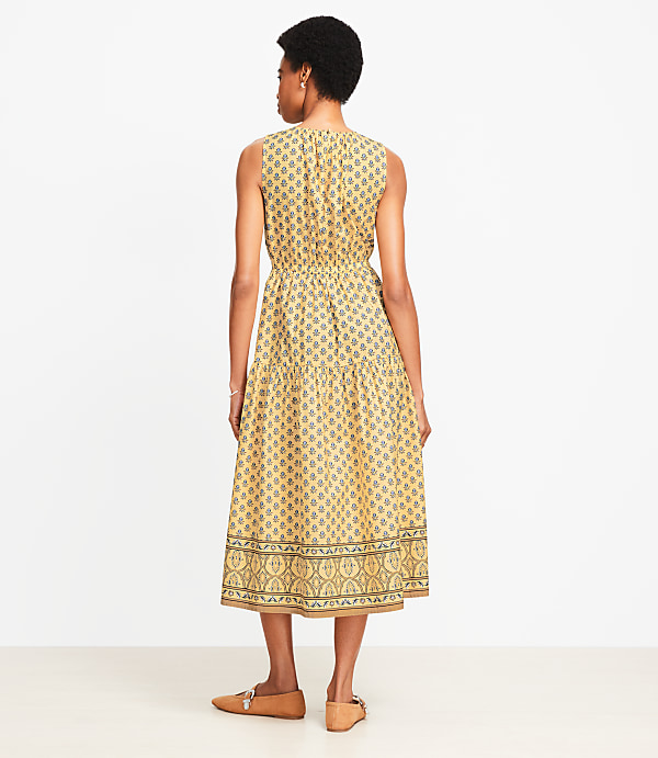 Garden Poplin Tiered Midi Dress