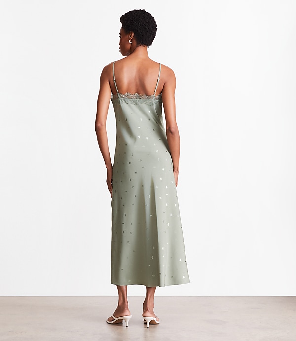 Petite LOFT Versa Gingko Strappy Midi Slip Dress