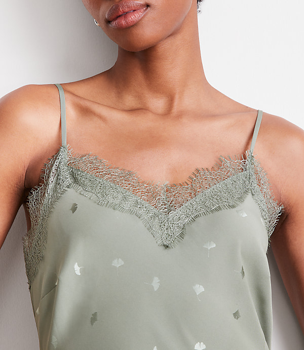 Petite LOFT Versa Gingko Strappy Midi Slip Dress