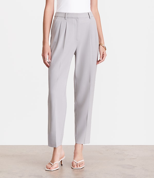 Petite LOFT Versa Seasonless Pleated Tapered Pants