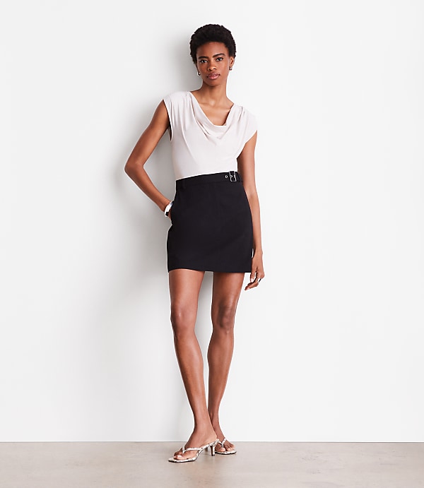 LOFT Versa Seasonless Stretch Mini Pocket Skirt