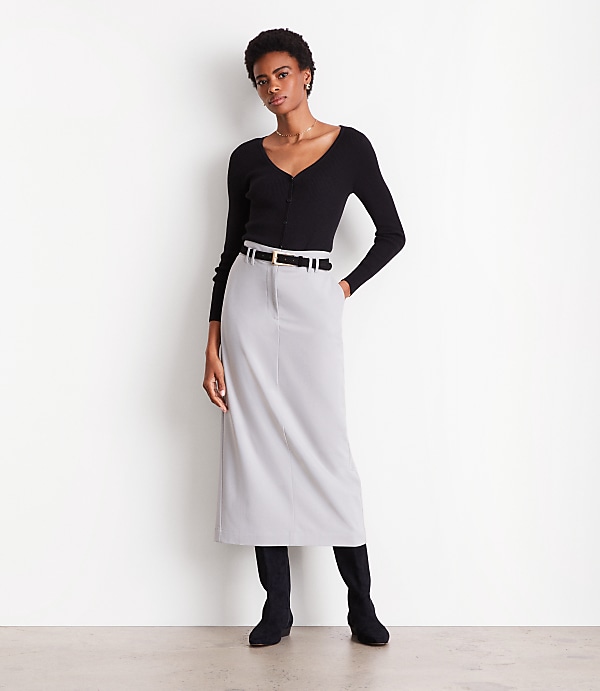 LOFT Versa Seasonless Maxi Pocket Skirt