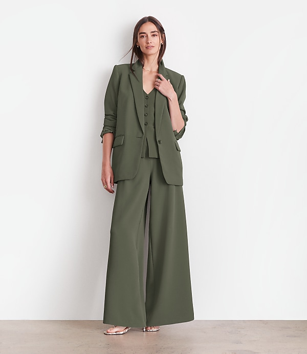 LOFT Versa Crepe Drape Relaxed Blazer