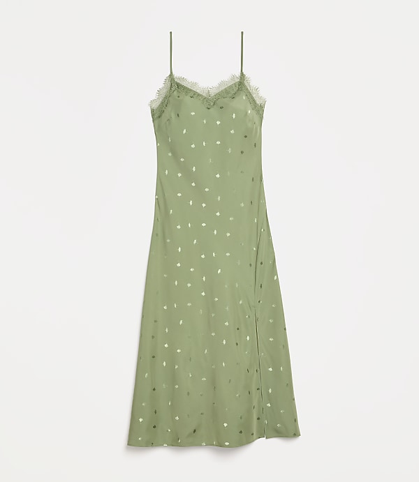 Petite LOFT Versa Gingko Strappy Midi Slip Dress