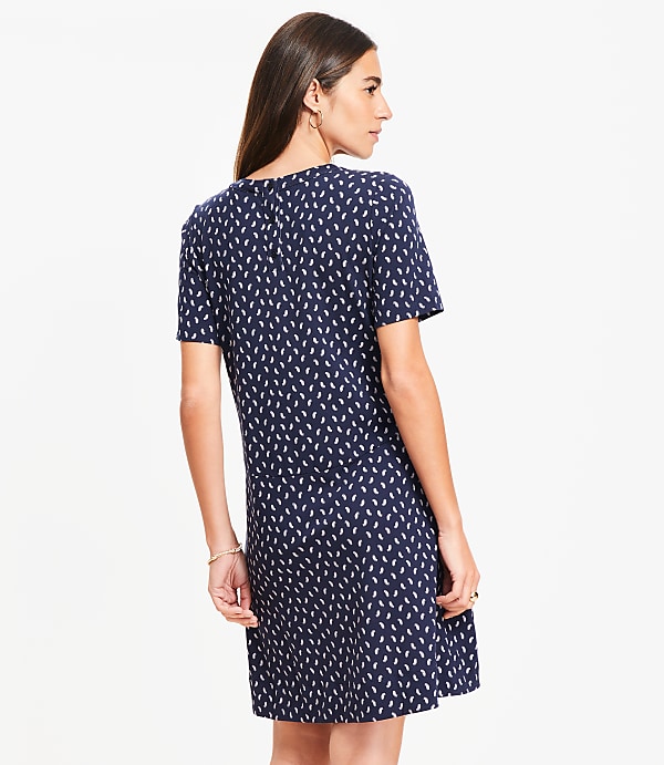 Petite Paisley Seamed Mini Dress