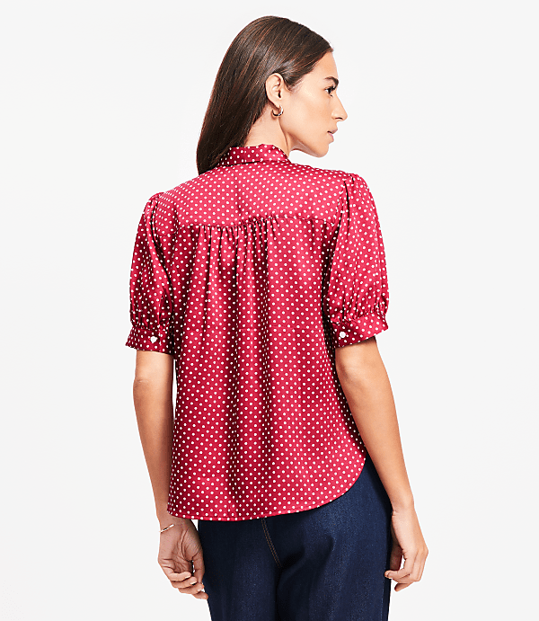Dotted Bow Blouse