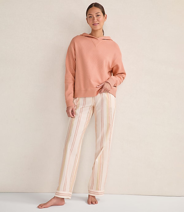 Haven Well Within Organic Cotton Poplin Striped Sleep Pants