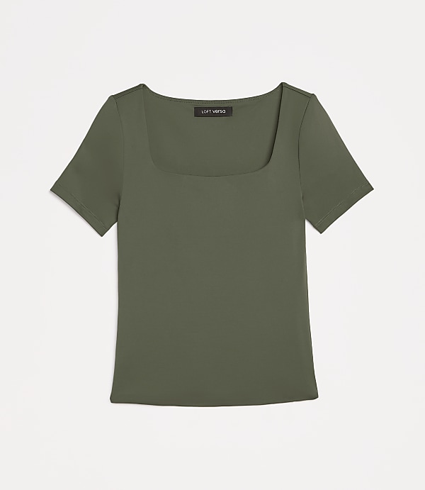 LOFT Versa 360 Knit Square Neck Tee