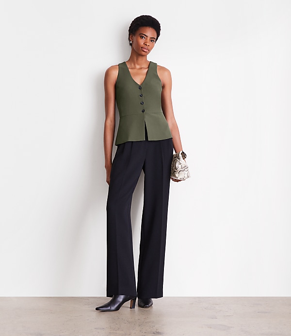 LOFT Versa Crepe Drape Halter Vest