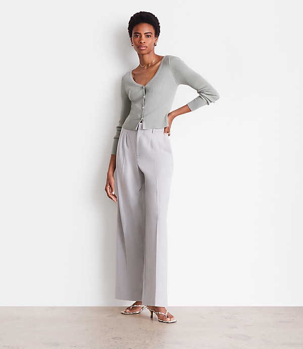 LOFT Versa Ribbed V-Neck Cardigan