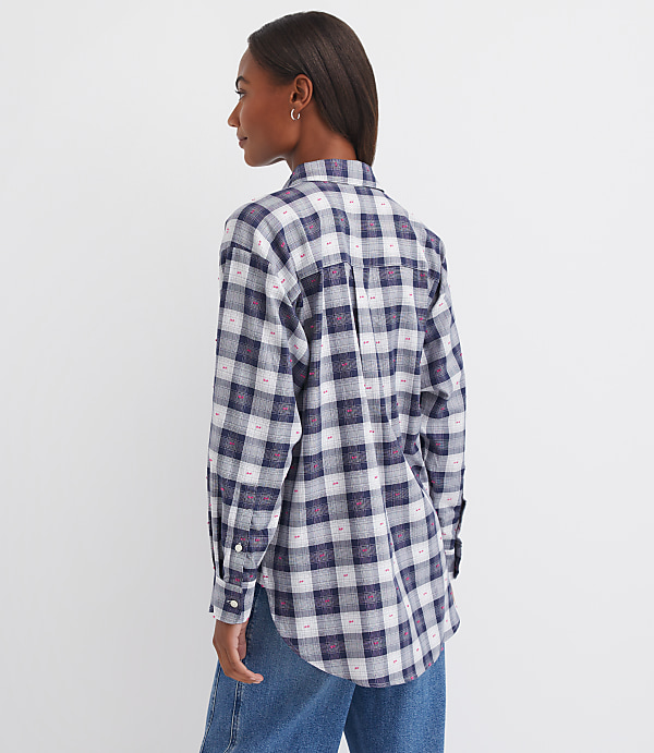 Clip Plaid Everyday Oversized Pocket Shirt