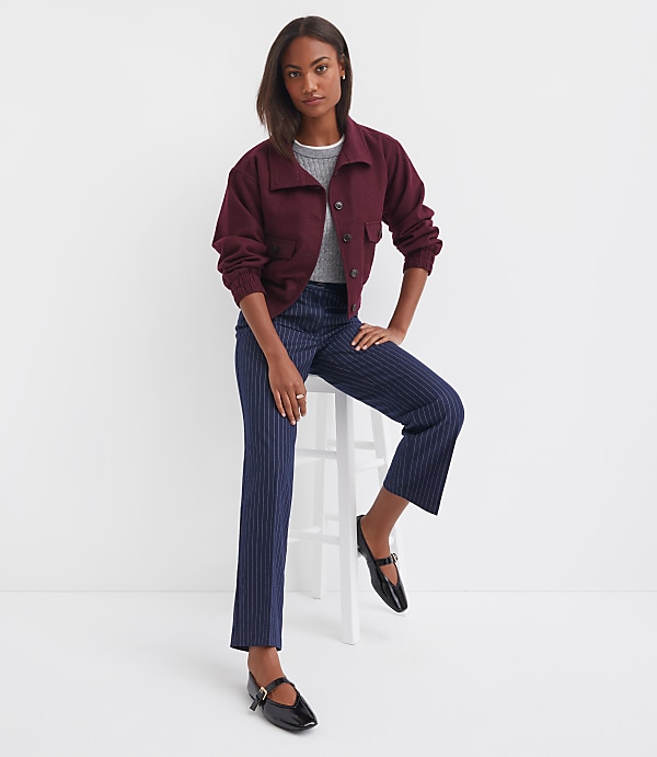 Parker Straight Pants in Pinstripe