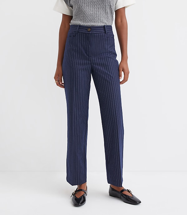 Parker Straight Pants in Pinstripe