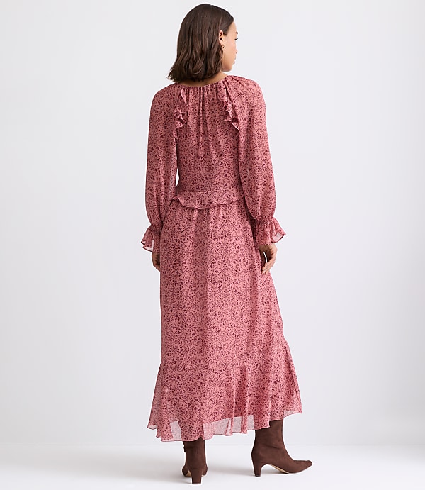 Floral Ruffle Maxi Dress