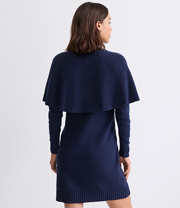 Cape Mini Sweater Dress