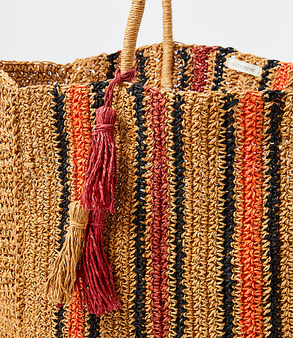 Salt & Umber Goldie Oversized Raffia Tote