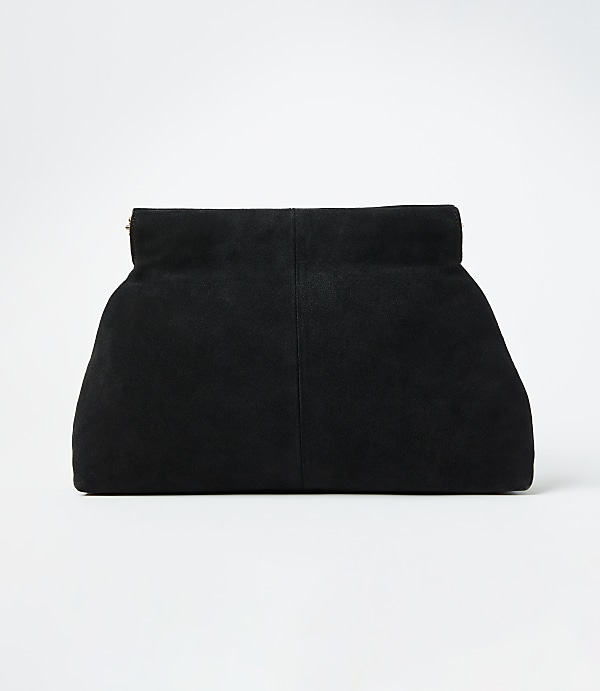 LOFT Versa Oversized Suede Clutch Bag
