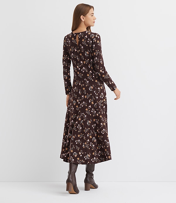 Floral Godet Maxi Dress