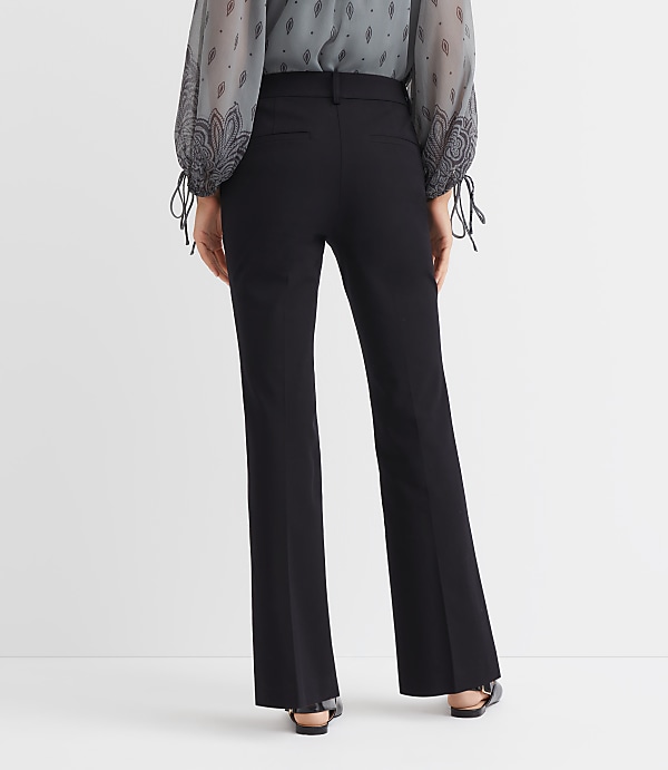 Tab Waist Boot Cut Pants in Bi-Stretch