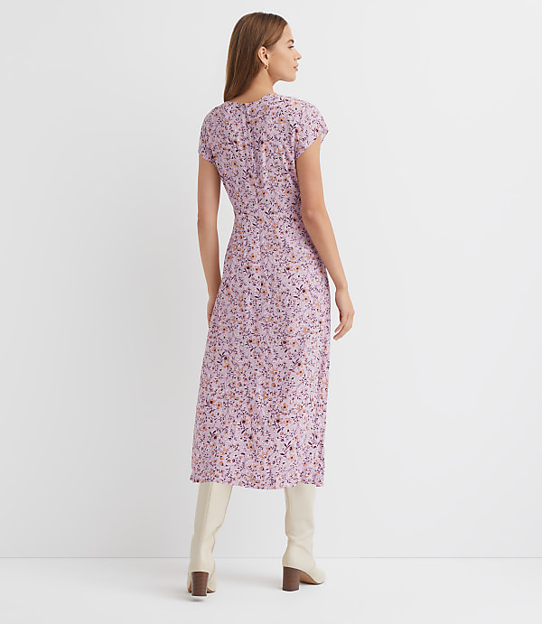 Floral Knotted Midi Dress