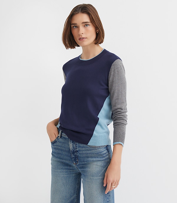 Petite Colorblock Luxe Knit Sweater