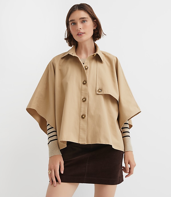 Twill Trench Cape