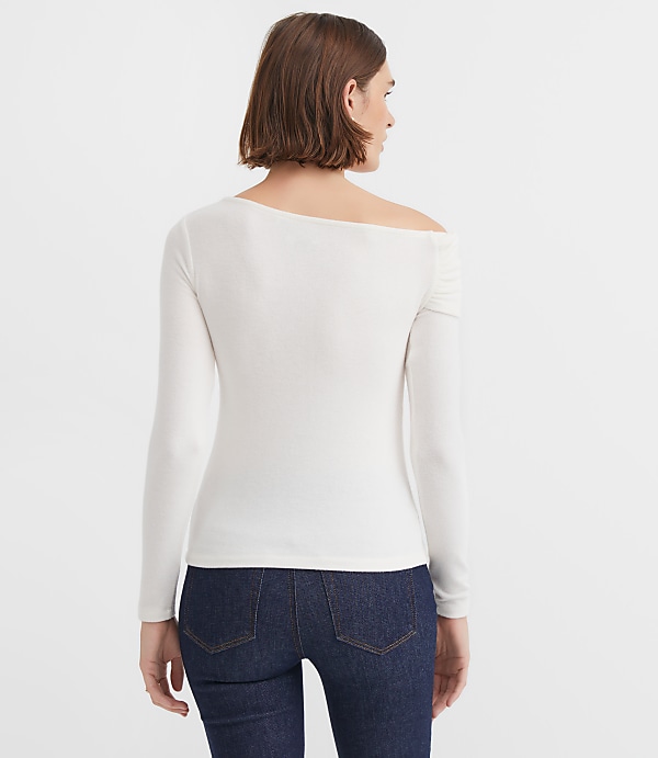 Foldover One Shoulder Top