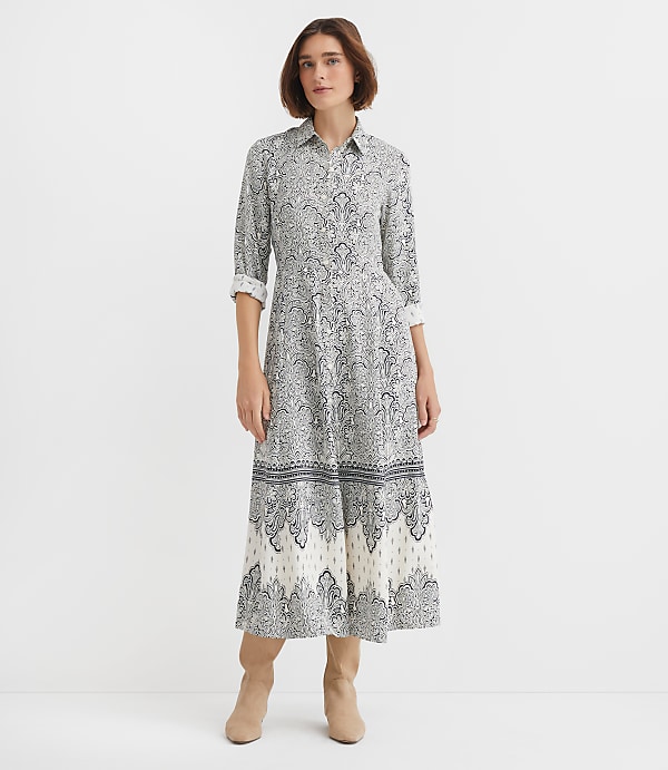 Paisley Midi Shirtdress