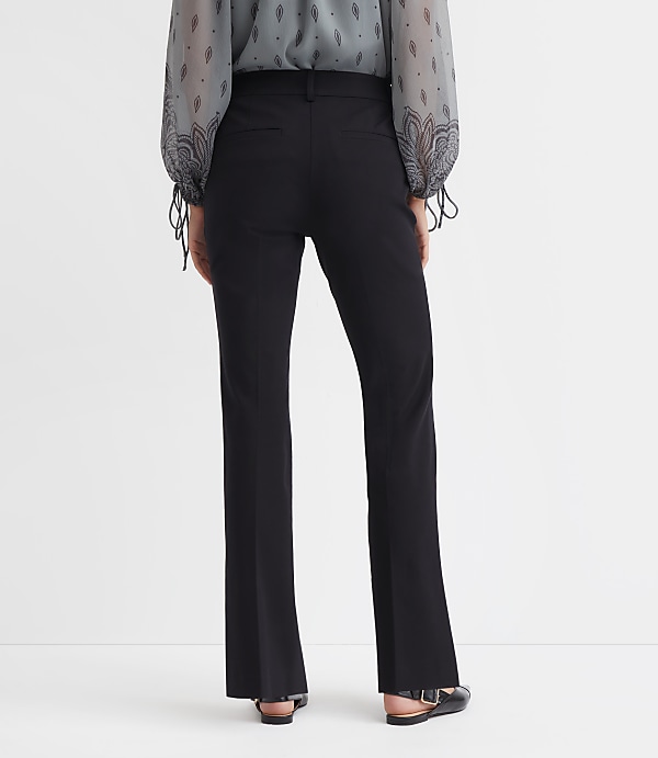Petite Curvy Tab Waist Boot Cut Pants in Bi-Stretch