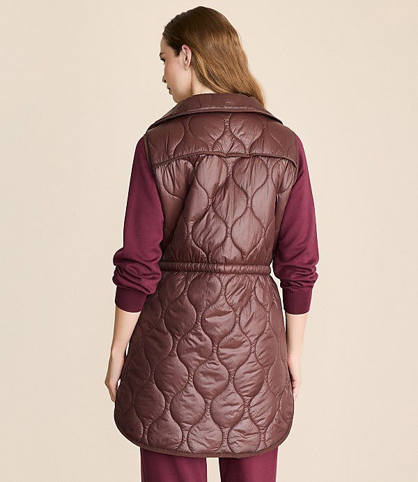 Lou & Grey Quilted Long Pocket Vest