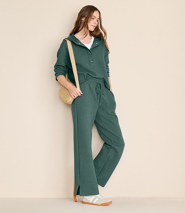 Lou & Grey Wafflestitch Straight Leg Pants