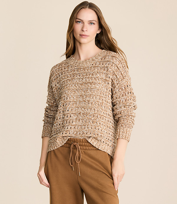 Lou & Grey Marled Open Stitch Sweater