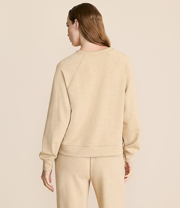 Lou & Grey Heathered Scubasoft Split Neck Top