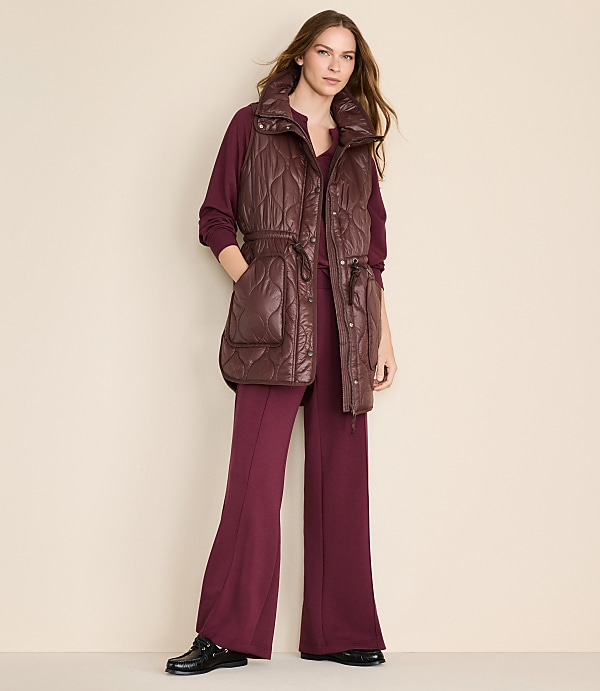 Lou & Grey Quilted Long Pocket Vest