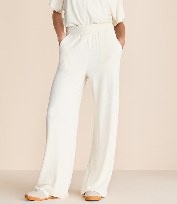 Petite Lou & Grey Heathered Signaturesoft Wide Leg Pants