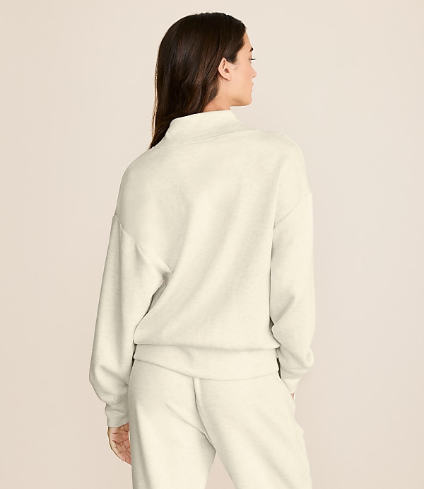 Lou & Grey Heathered Scubasoft Half Zip Top