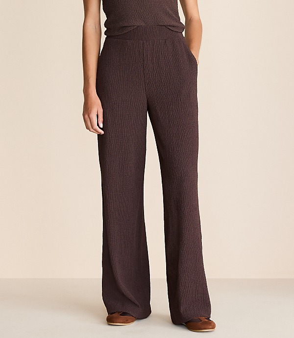 Lou & Grey Textured Wide Leg Pants
