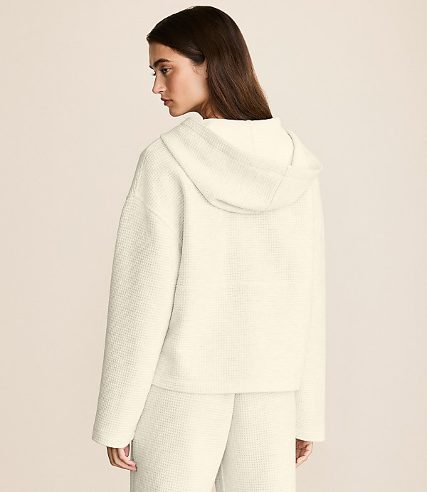 Lou & Grey Heathered Wafflestitch Snap Hoodie