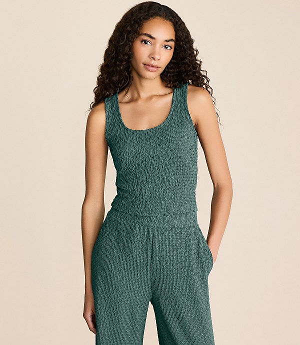 Lou & Grey Textured Scoop Neck Cami