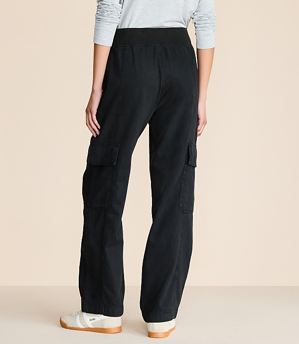 Lou & Grey Washed Twill Straight Leg Cargo Pants