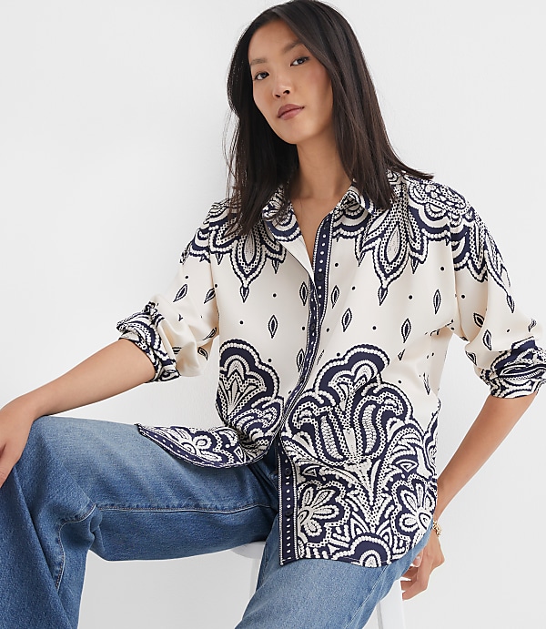Petite Paisley Everyday Tunic Shirt
