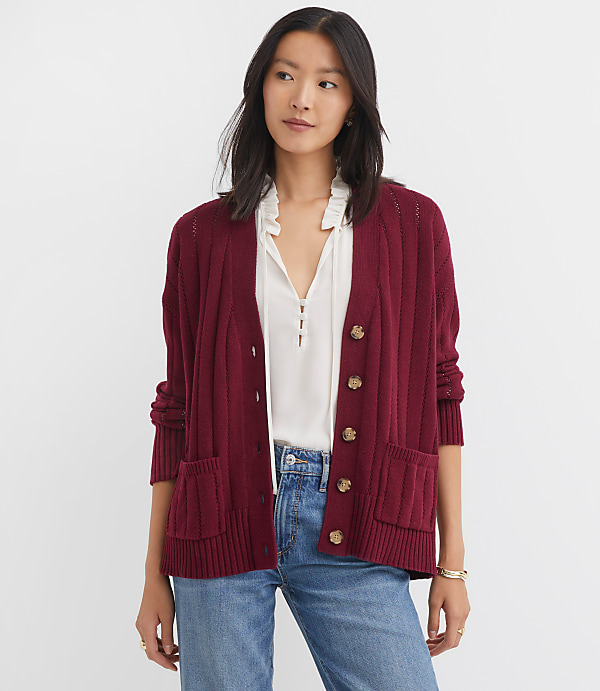 Pointelle Girlfriend Cardigan
